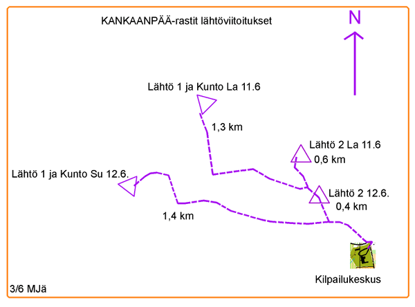 Kilpailukeskus lähdöt tn